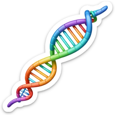 gene emoji, stylized DNA sticker