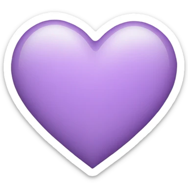 light purple heart  sticker