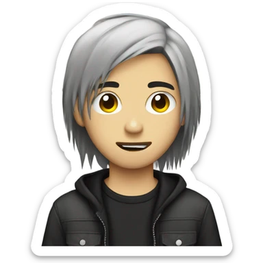 Emo teenager sticker