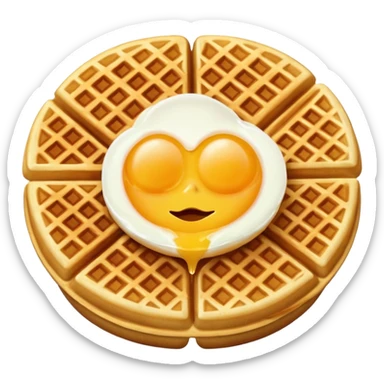 Egg waffle sticker