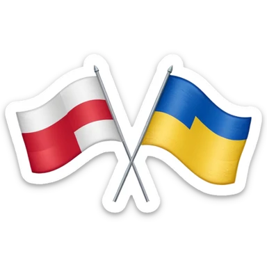 poland ukraine flag sticker