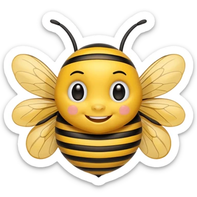 Cute bee sticker