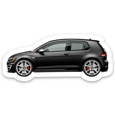 Black Edition Golf R MK7 on the side sticker