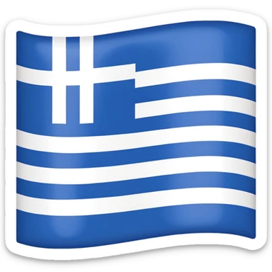 Greece flag without blue stripes, only white stripes sticker
