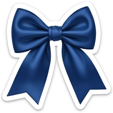 Navy blue bow sticker