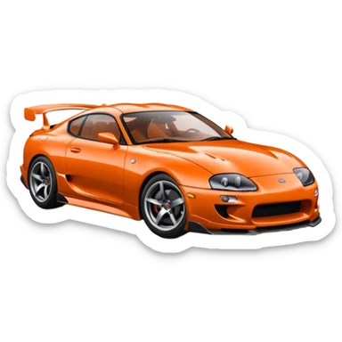 Toyota Supra mk iv orange  sticker