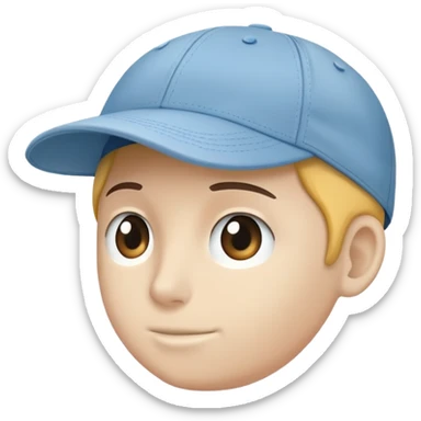 Baseball Cap in Dusty Blue sticker