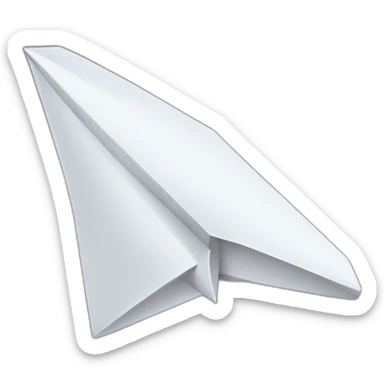 cute ghostly paper airplane sticker