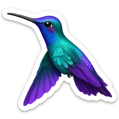 Violet hummingbird sticker