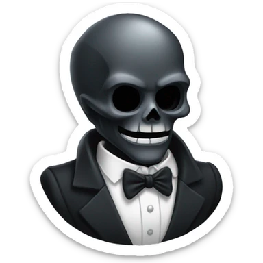TUXEDO FANCY GRIM REAPER  sticker