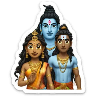 Lord shiva and parvathi  sticker