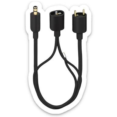 stereo adapter mini jack to big jack for headphones cable sticker