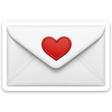 Love letter envelope sticker