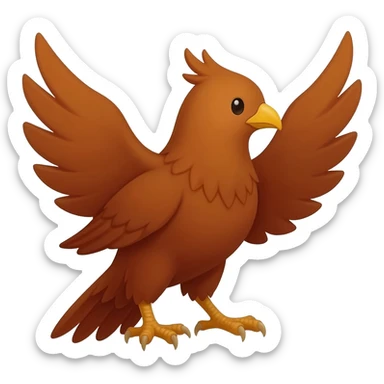 brown phoenix sticker