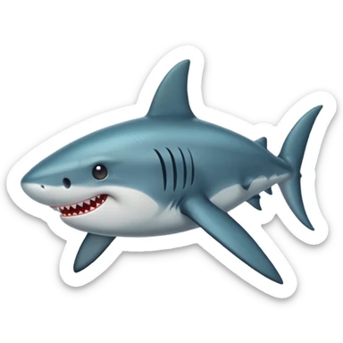 El emoji del tiburón pero de color negro para copiar y pegar  sticker