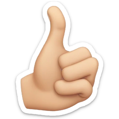 american sign language hand sign for the letter b sticker