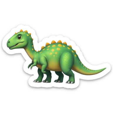 small herbivorous celestial dinosaur that walks on all fours with a short neck sticker