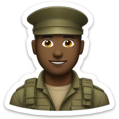 Soldier-who-is-also-an-artist sticker