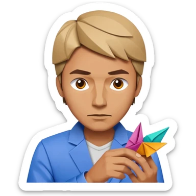 Street Origami Folder man sticker