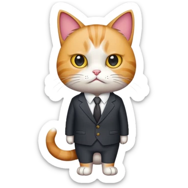 cat quits her job sticker