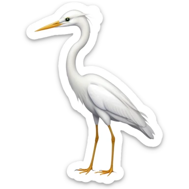 white egret sticker