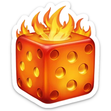 fire dice mitical sticker