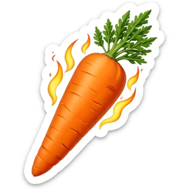 Flaming carrot sticker