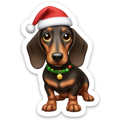 Christmas dachshund  sticker