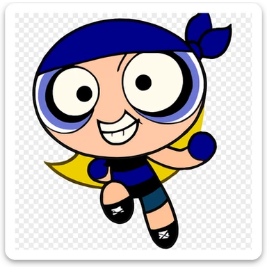 Keep the picture quality and style exactly the same. Change only the eyes and mouth to give an odd, unusual expression such as a lopsided grin, wide uneven eyes, or an awkward surprised look. No other changes. sticker