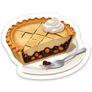 Homemade dishes on a plate, warm cozy colors, simple shapes, flat design, high contrast, friendly and inviting. sticker