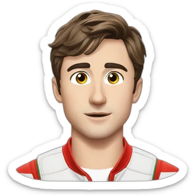 Charles leclerc  with a slip sticker