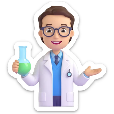 smile scientist sticker
