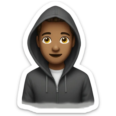 Nate in a hoody sticker