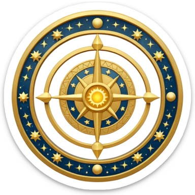 Create a circular casting sigil based off of the wizard101 balance school sticker