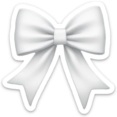 Qouette white bow sticker