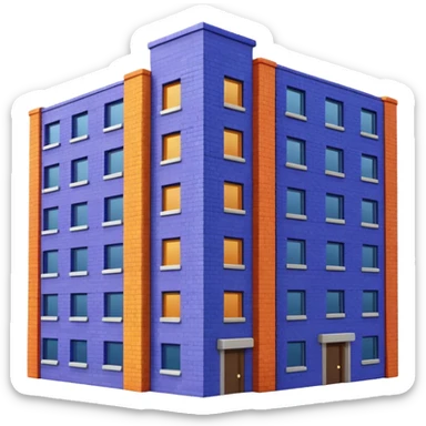 I want a 7 storey building with 7 colours. Starting with violet, indigo, blue, green, yellow, orange , red sticker