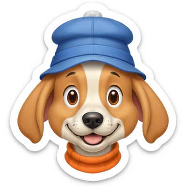 man-dog hybrid resembling Goofy from Disney, cheerful expression sticker