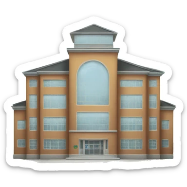 school with big windows sticker
