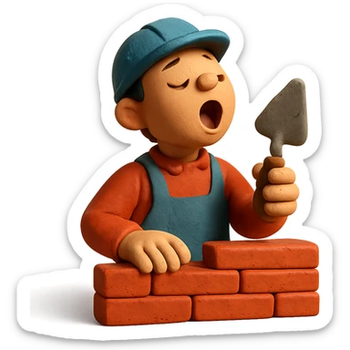 bricklayer singing sticker
