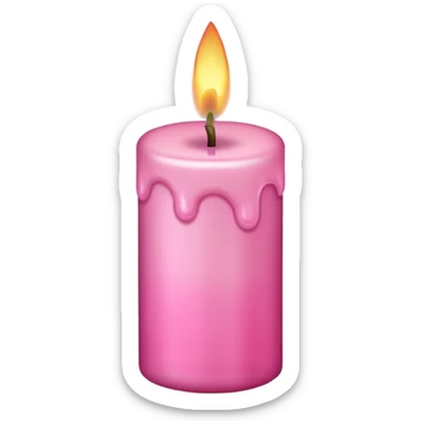 make a candle in very girly pink tones. sticker