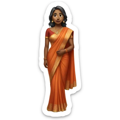 Indian Woman In saree full body sticker