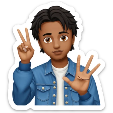 Playboi Carti YVL hand sign sticker