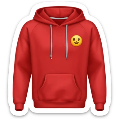 Red hoodi emoji sticker