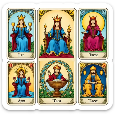 tarot cards sticker