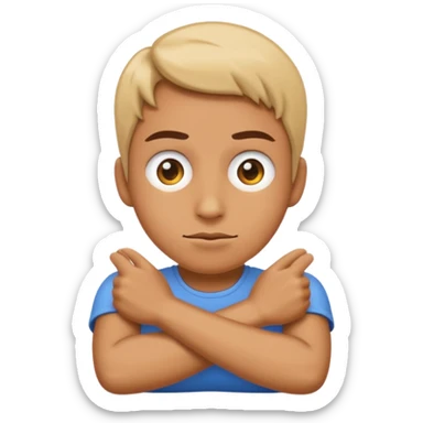 emoji rolling eyes really hard with arms folded sticker