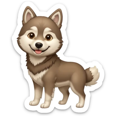 Labrador-Cookie-Husky-Wolf-hybrid,  full body sticker