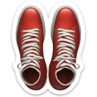 red shoes on feet sticker