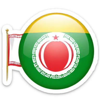 Flag of Iran lion and sun sticker
