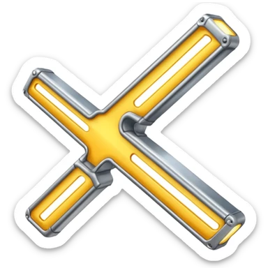 W Shape Mettalic Beam sticker