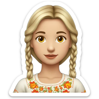 ukrainian-girl-in-vyshyvanka sticker